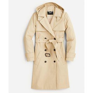 J.Crew Womens $348 Petite New Icon Trench Coat Vintage Khaki Size P2 BF458